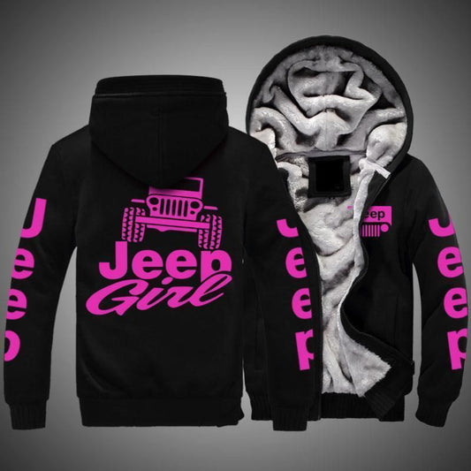 Jeep Jackets Jeep Girl Hooded Sweatshirt V03 - XL / Black