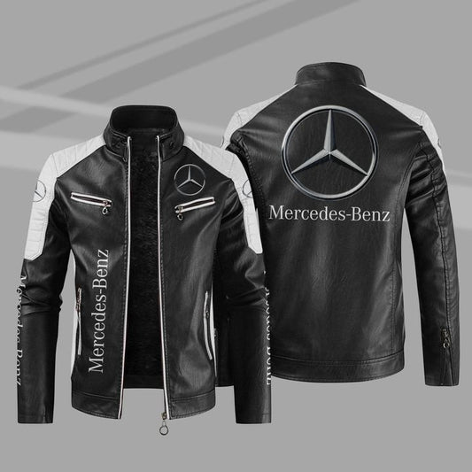 Veste Mercedes Veste en cuir Mercedes Sport V42 - Noir rouge / XS