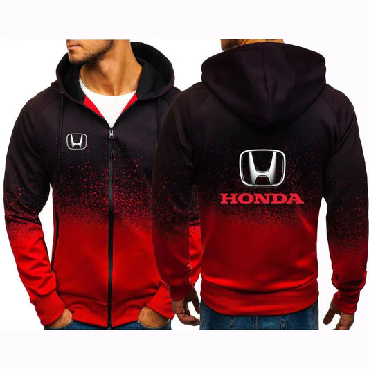 Felpa con cappuccio Honda Honda V29 a colori sfumati - 2 XL / Red