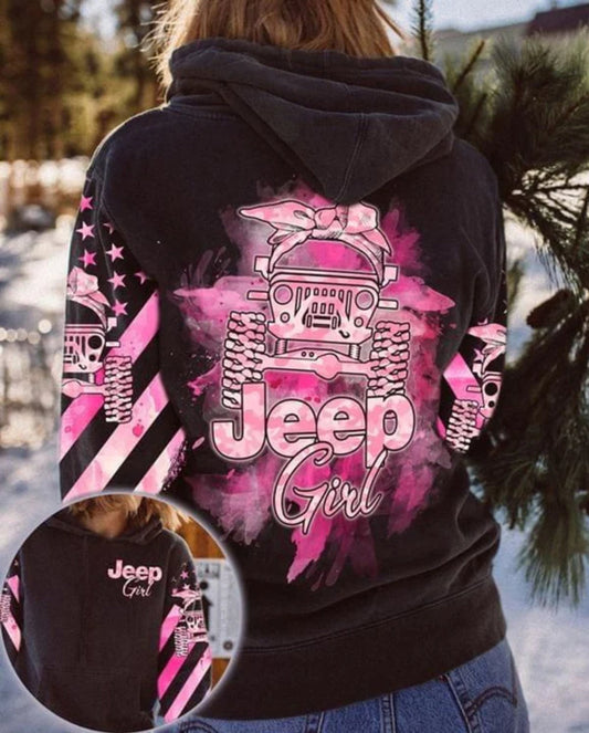 Jeep Girl Pink Hoodies für Damen 2024 - XS