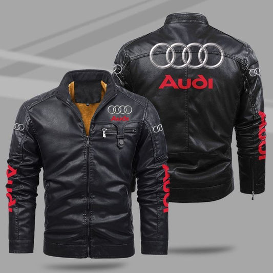 Audi Jacke Audi Fleece Lederjacke V45 - XL / Schwarz