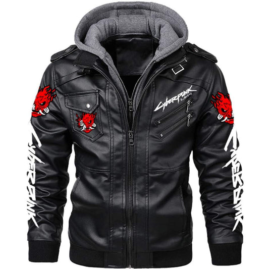 Veste Cyberpunk Veste de costume en cuir noir Samurai Devil - S / Noir