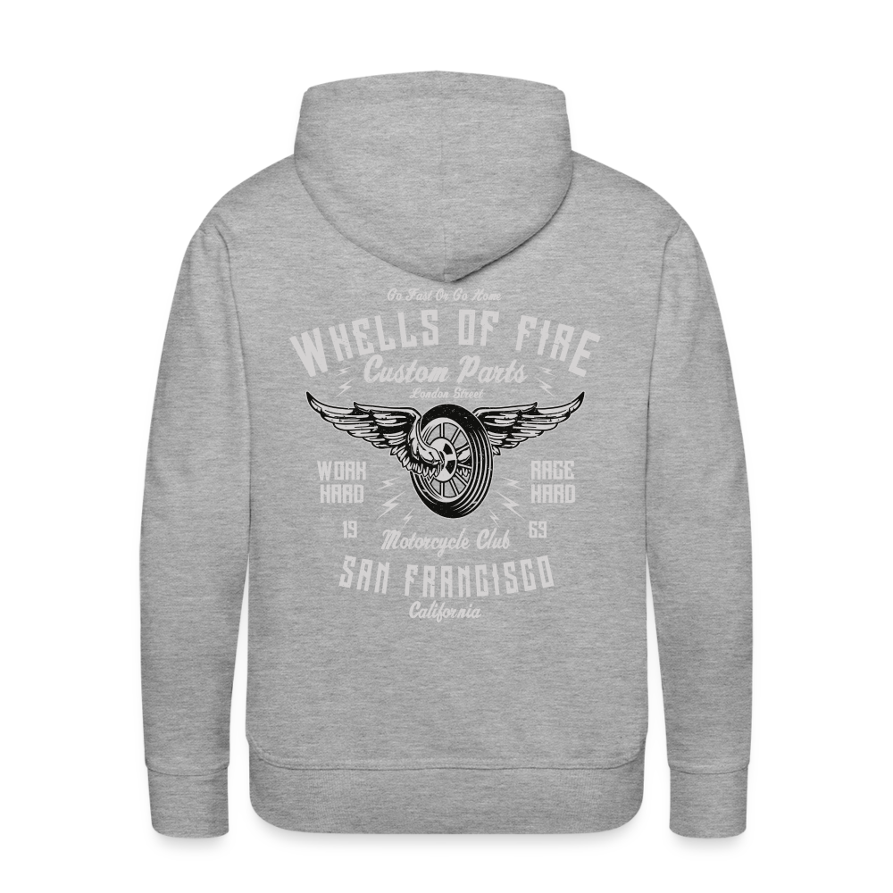 Wheels of fire 01 Men’s Premium Hoodie - heather grey