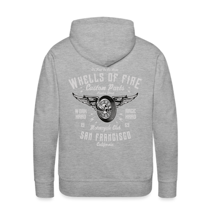 Wheels of fire 01 Men’s Premium Hoodie - heather grey