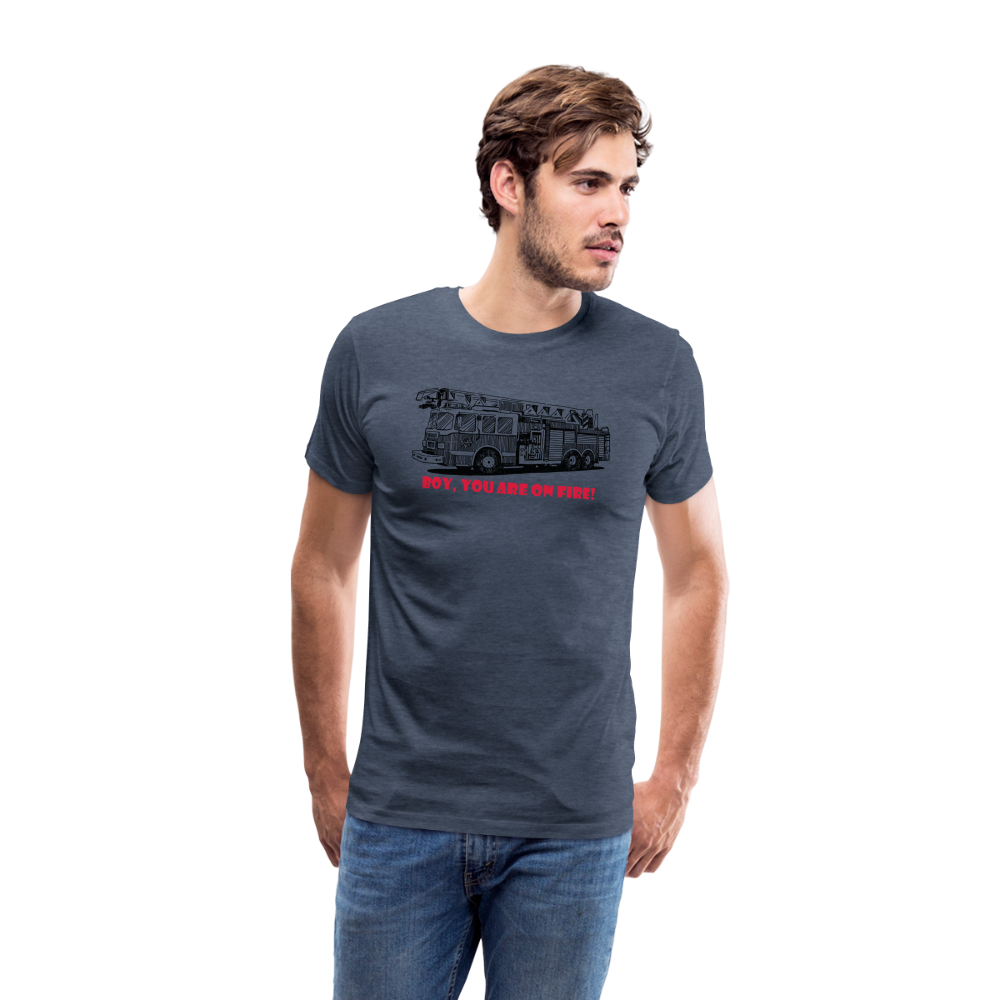 firetruck Men’s Premium T-Shirt - heather blue