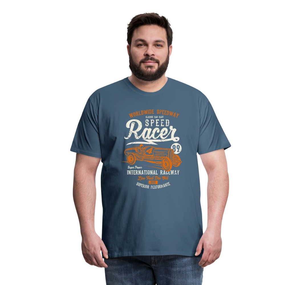 Speed Racer Men’s Premium T-Shirt - steel blue