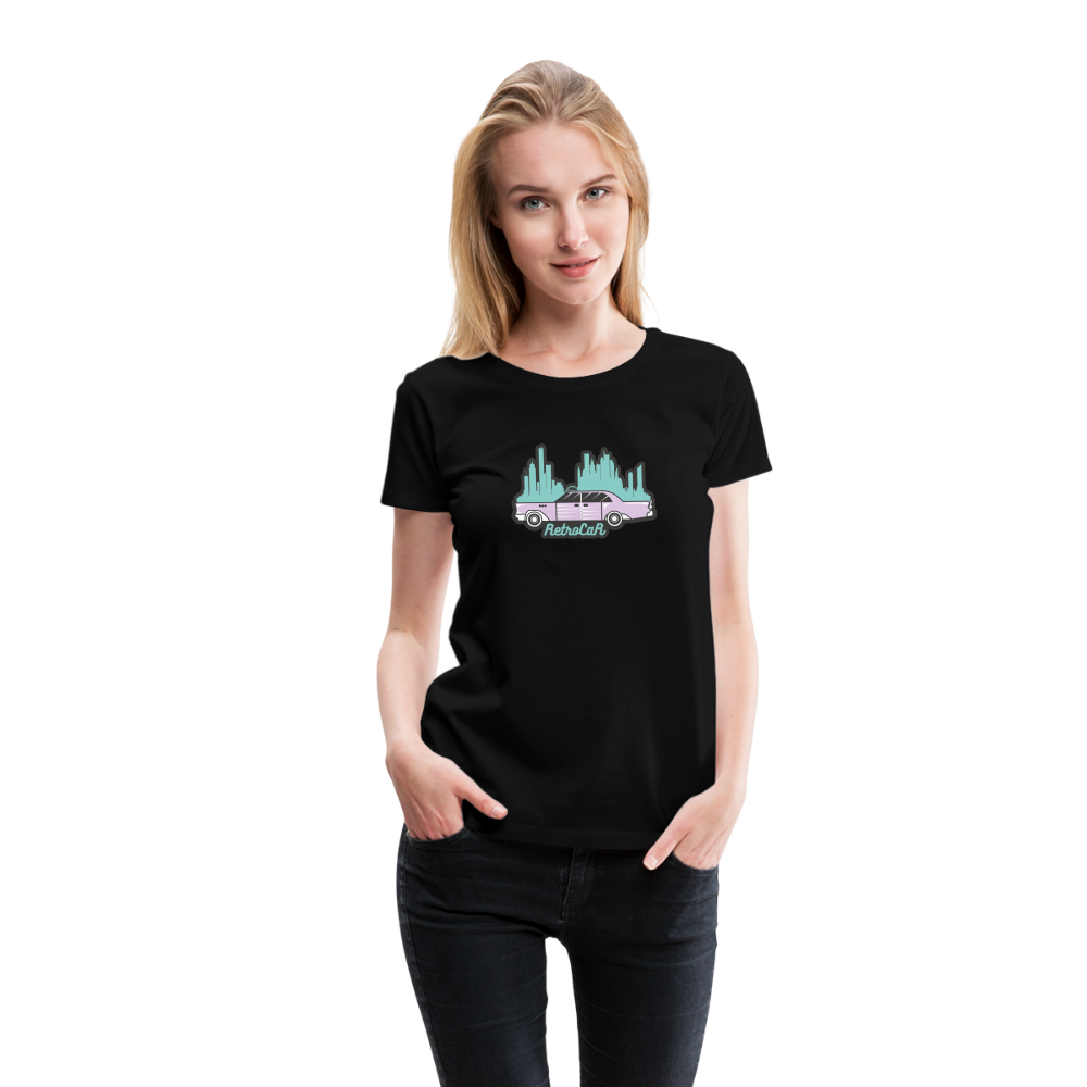 Retro Cars Women’s Premium T-Shirt - black