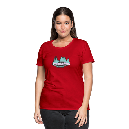 Retro Cars Women’s Premium T-Shirt - red