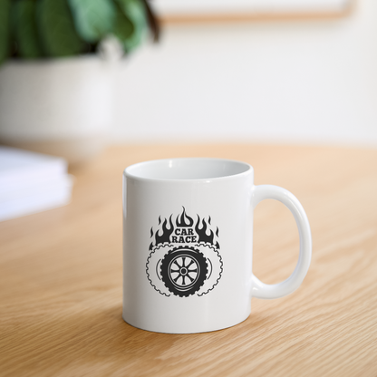 Car race logo Mug - white