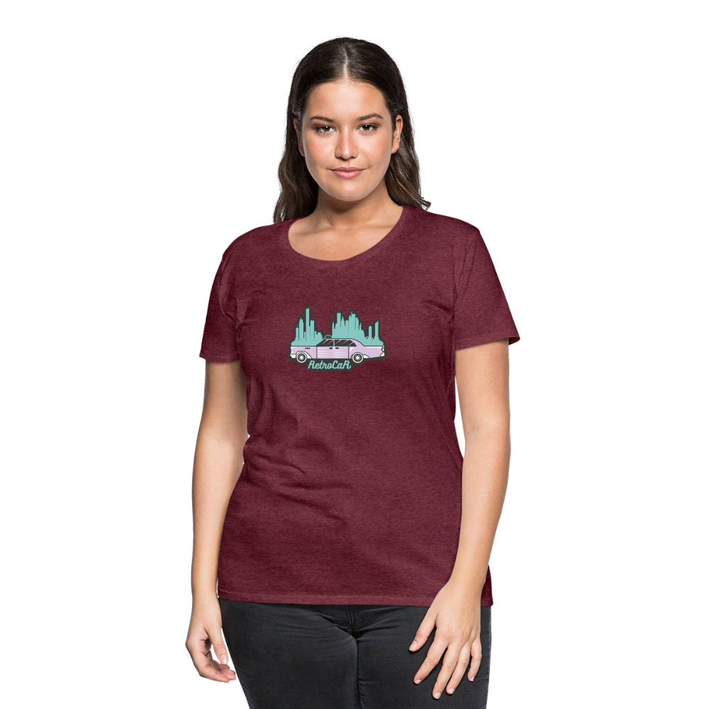 Retro Cars Women’s Premium T-Shirt - heather burgundy