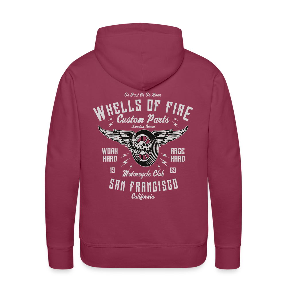 Wheels of fire 01 Men’s Premium Hoodie - bordeaux