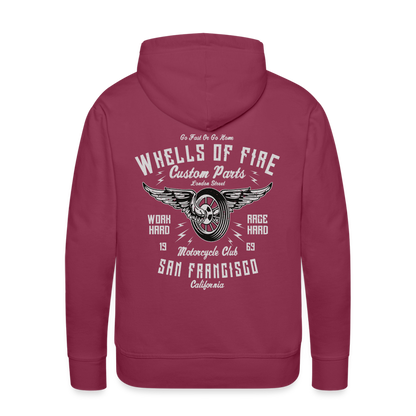 Wheels of fire 01 Men’s Premium Hoodie - bordeaux