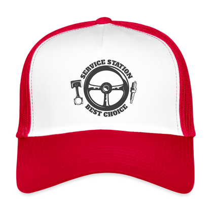 car service station Trucker Cap - white/red