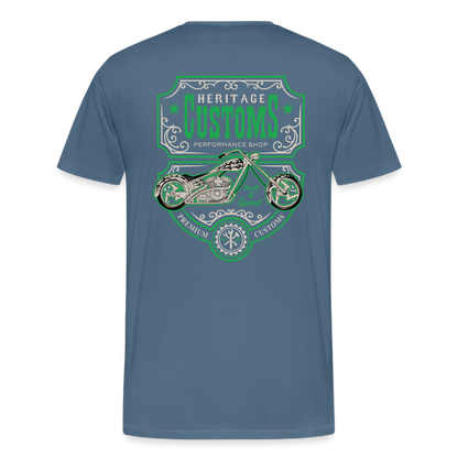 mechanic label Men’s Premium T-Shirt - steel blue