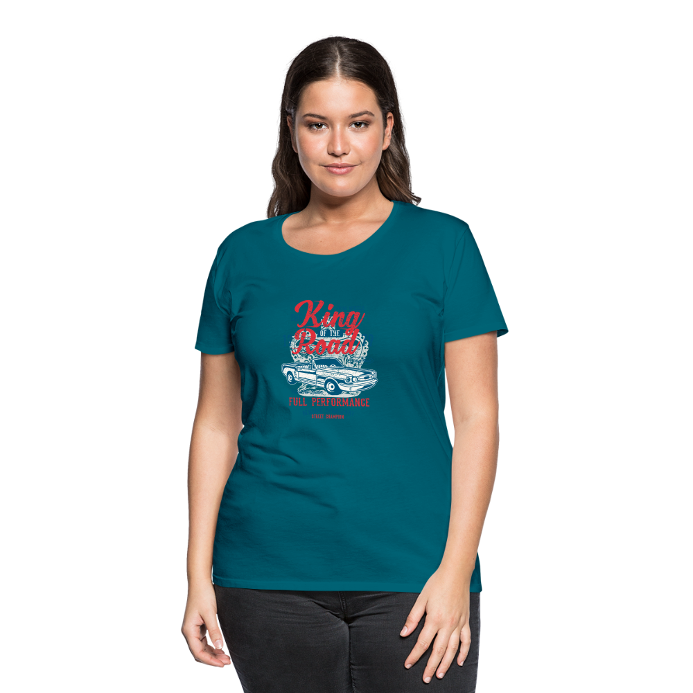 King of the road Women’s Premium T-Shirt - diva blue