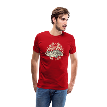 Rockabilly Hotrod Men’s Premium T-Shirt - red