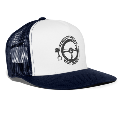 car service station Trucker Cap - white/navy