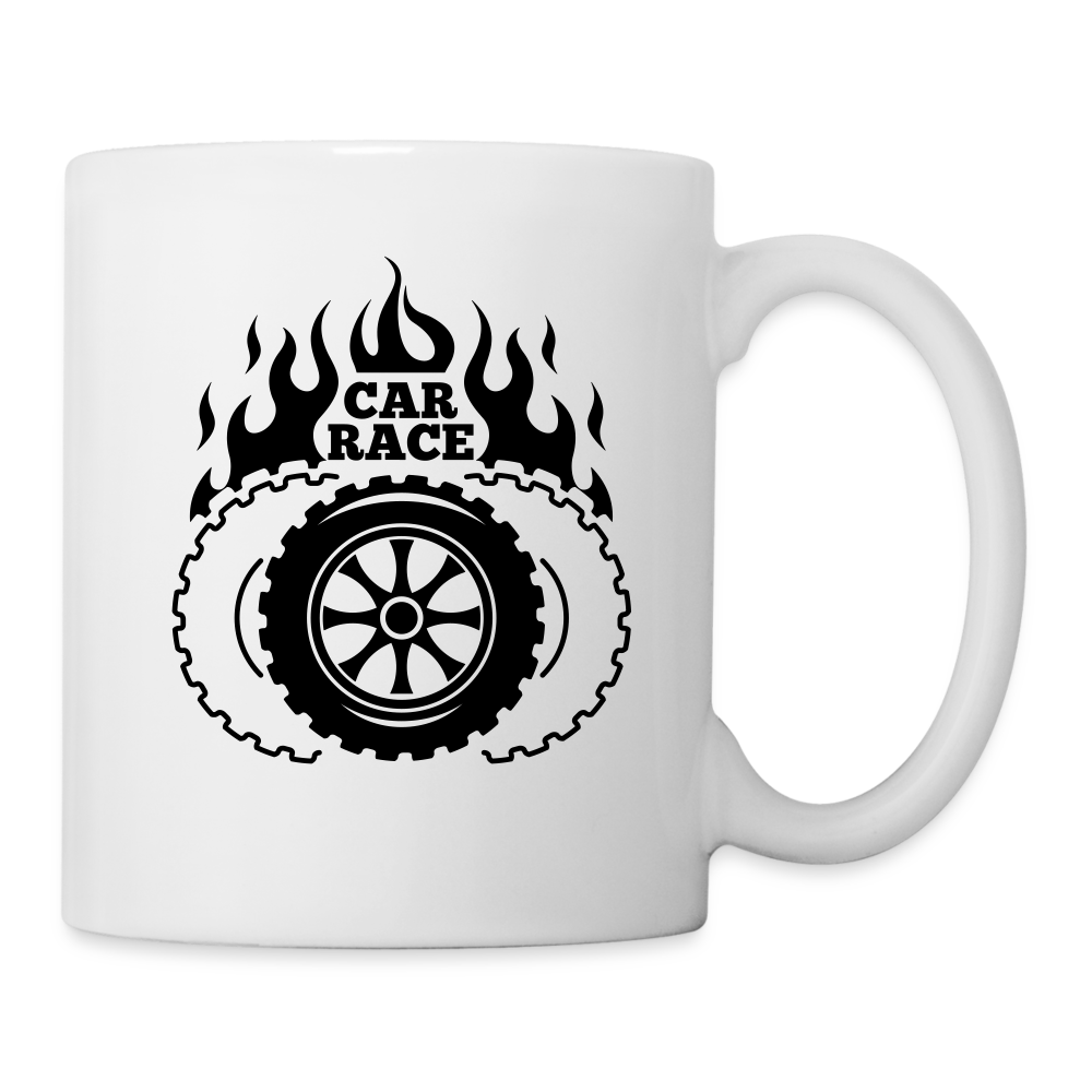 Car race logo Mug - white