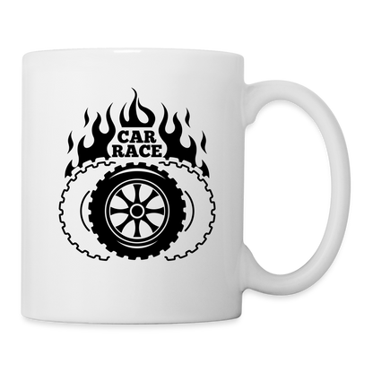 Car race logo Mug - white