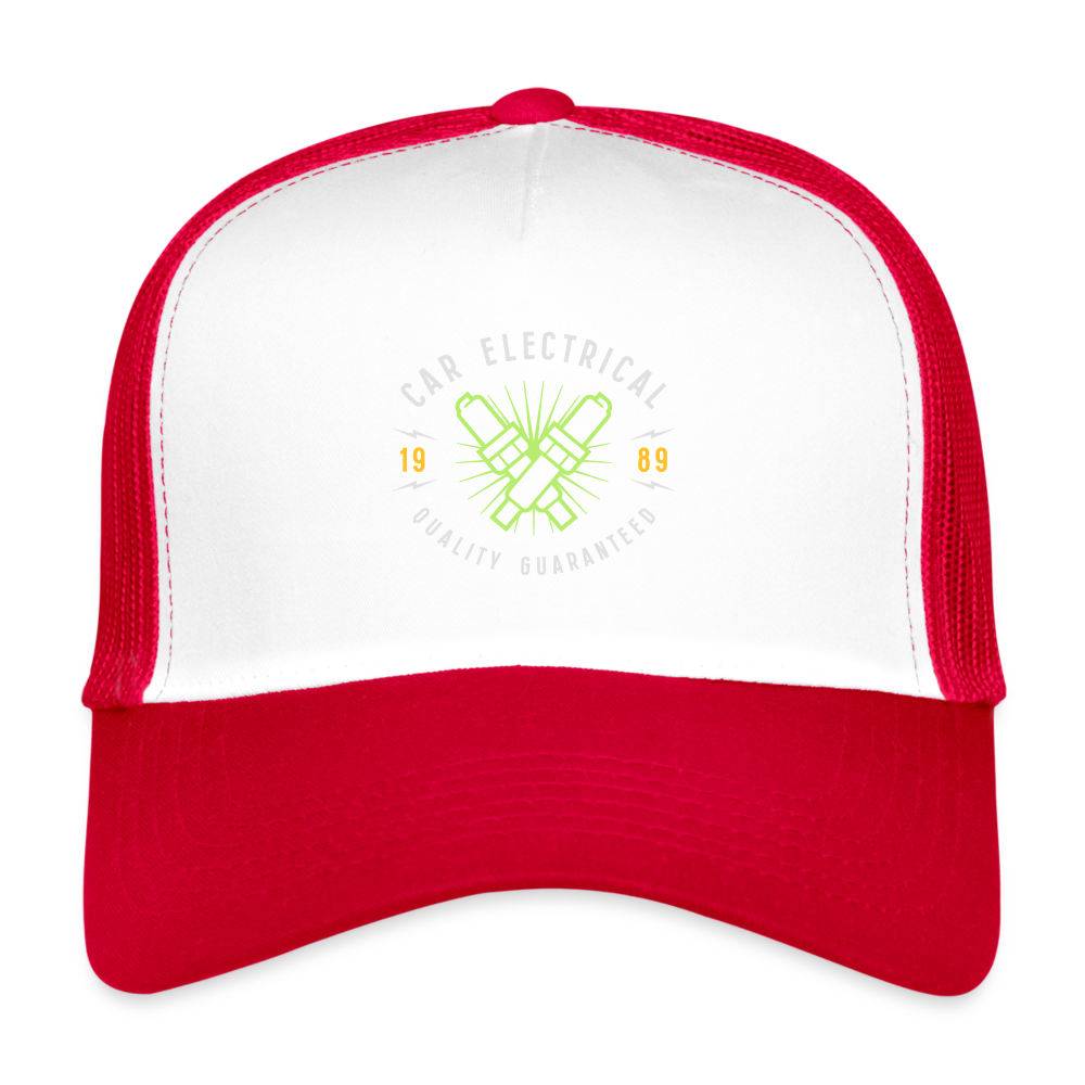 electrical repair Trucker Cap - white/red