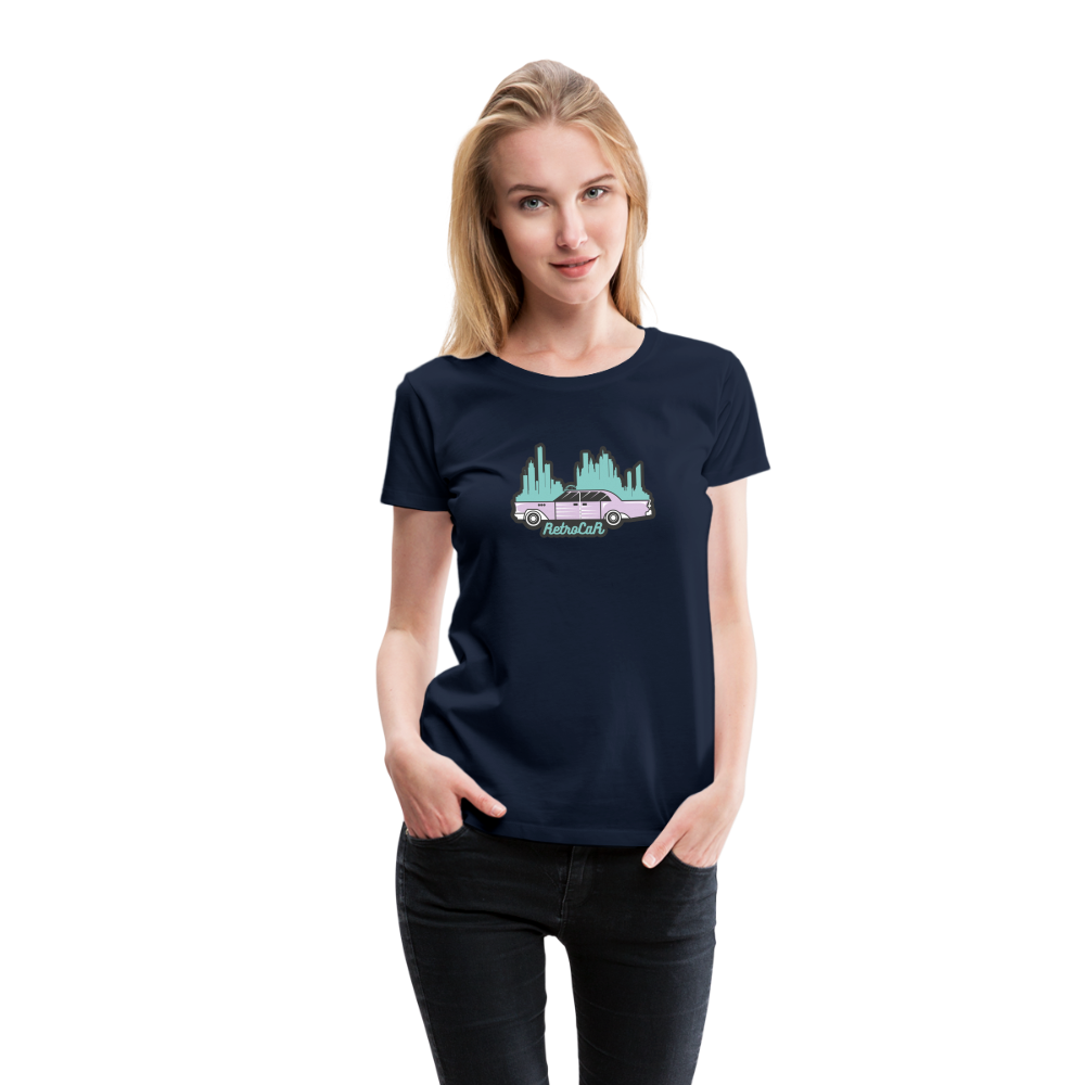 Retro Cars Women’s Premium T-Shirt - navy