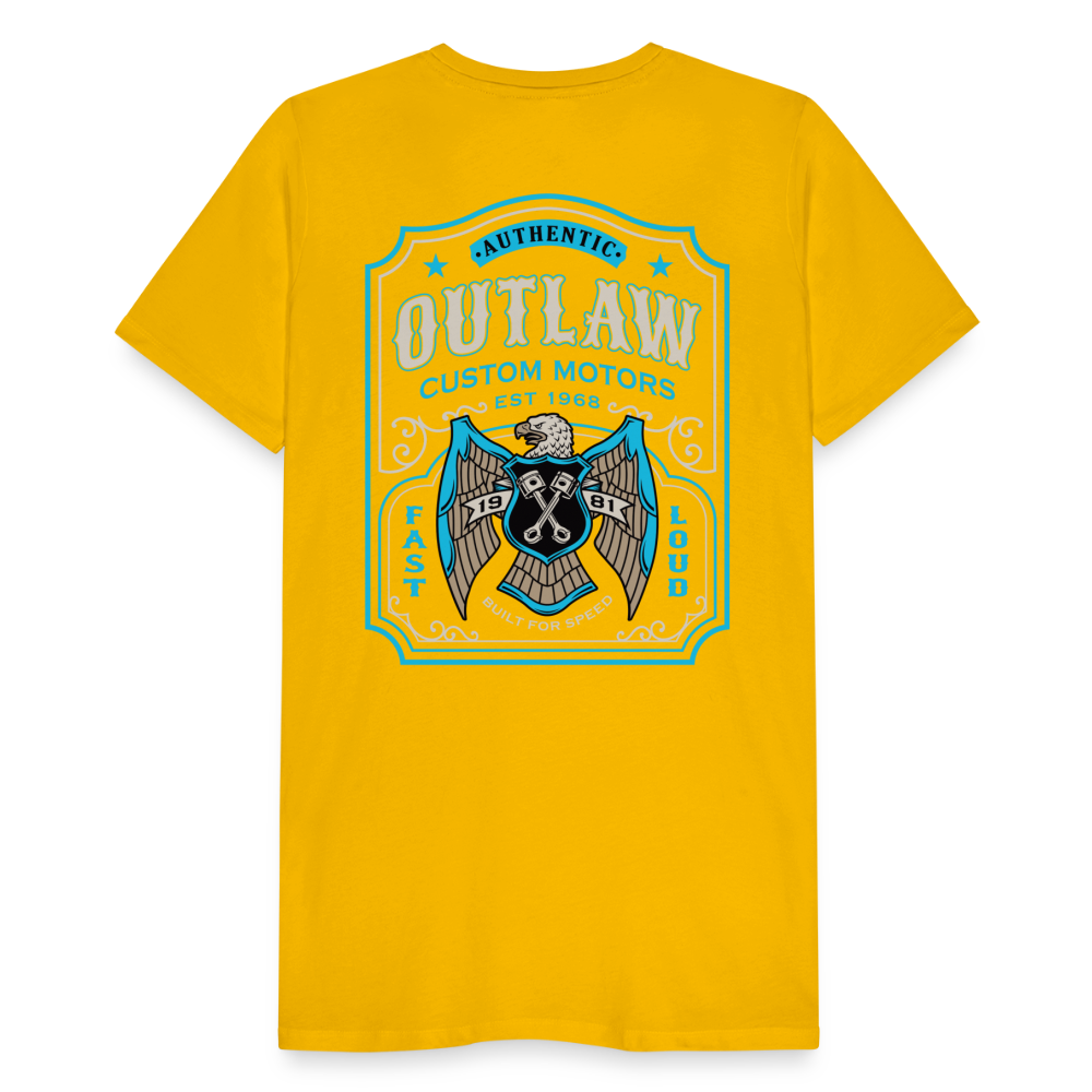 Outlaw Bike mechanic label Men’s Premium T-Shirt - sun yellow