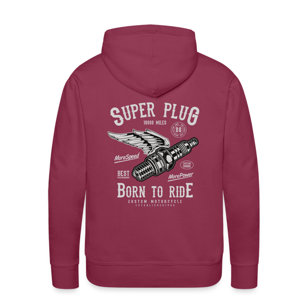 Super Plug Men’s Premium Hoodie - bordeaux