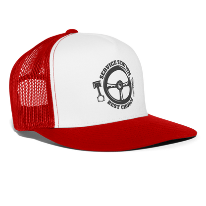 car service station Trucker Cap - white/red