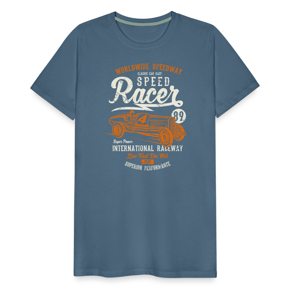 Speed Racer Men’s Premium T-Shirt - steel blue