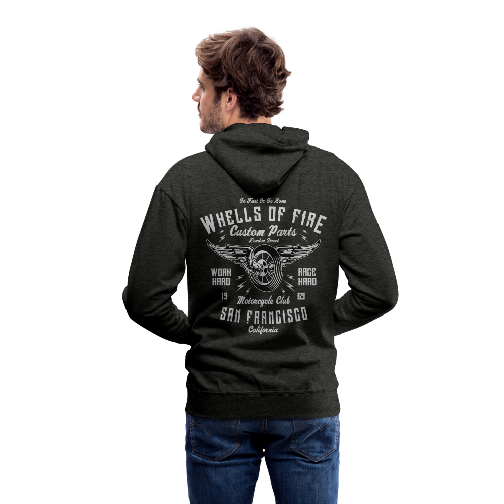 Wheels of fire 01 Men’s Premium Hoodie - charcoal grey