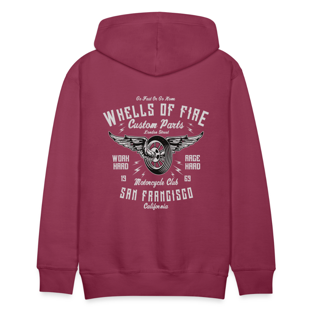 Wheels of fire 01 Men’s Premium Hoodie - bordeaux