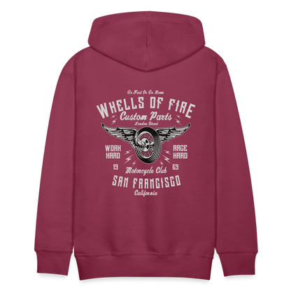 Wheels of fire 01 Men’s Premium Hoodie - bordeaux