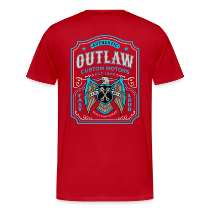 Outlaw Bike mechanic label Men’s Premium T-Shirt - red