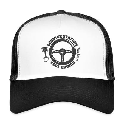 car service station Trucker Cap - white/black