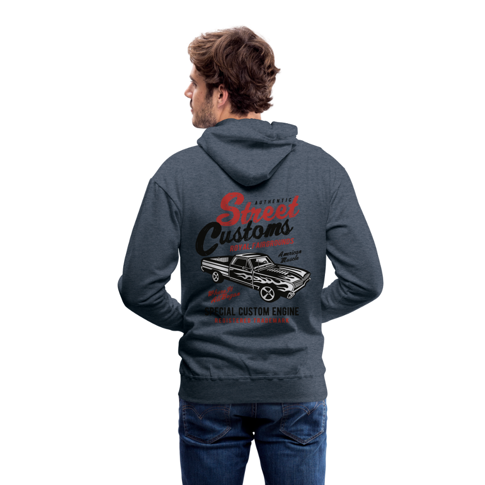 Street Custom Men’s Premium Hoodie - heather denim