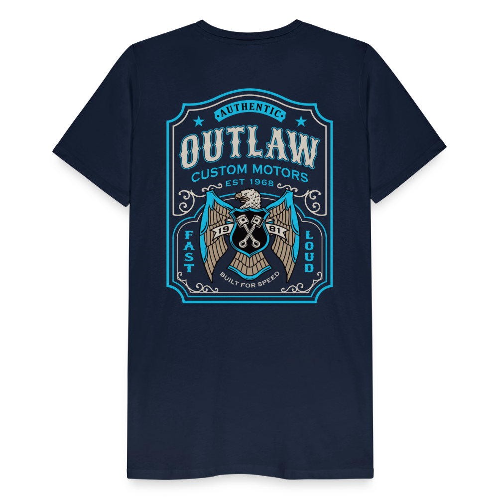 Outlaw Bike mechanic label Men’s Premium T-Shirt - navy