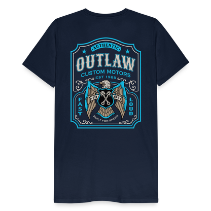 Outlaw Bike mechanic label Men’s Premium T-Shirt - navy