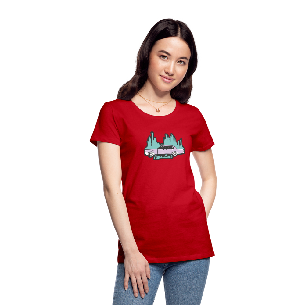 Retro Cars Women’s Premium T-Shirt - red