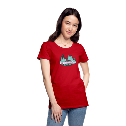 Retro Cars Women’s Premium T-Shirt - red