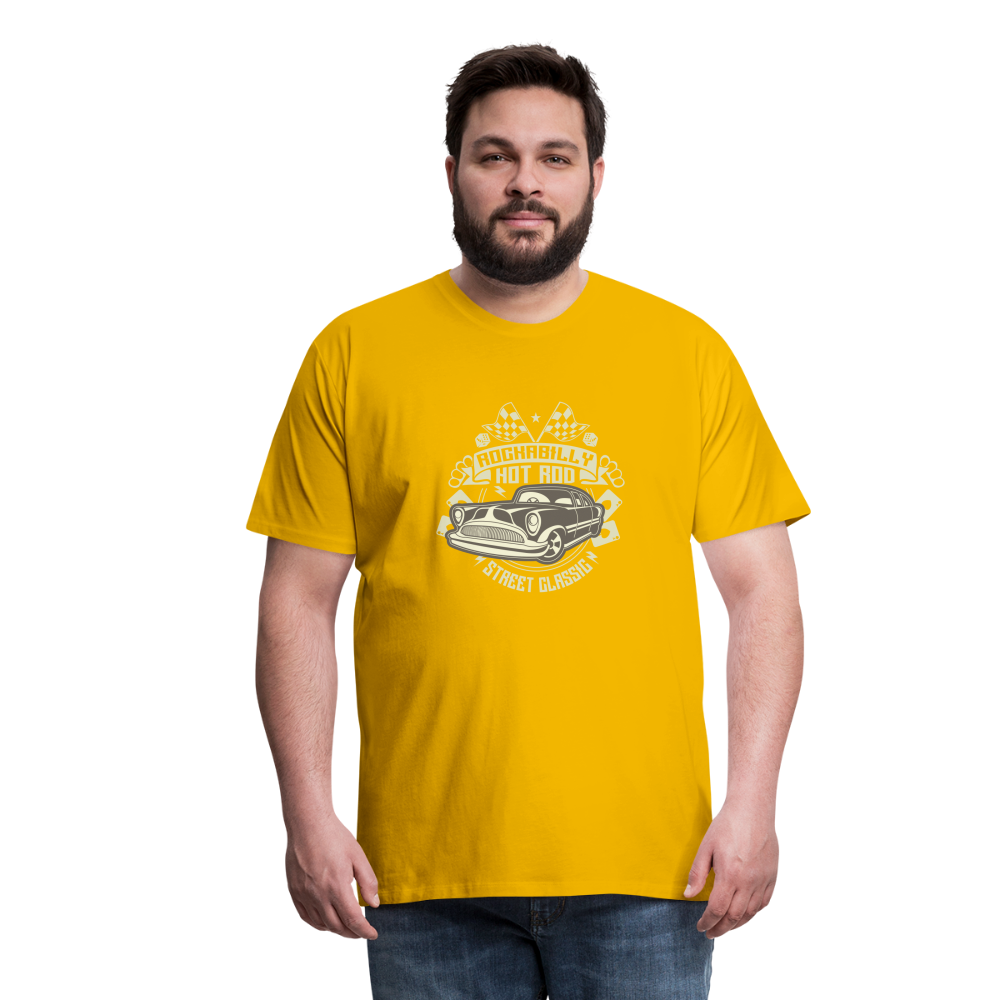 Rockabilly Hotrod Men’s Premium T-Shirt - sun yellow