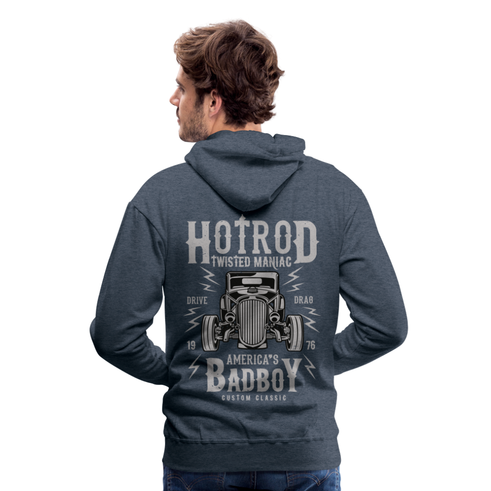 Twisted Hotrod Men’s Premium Hoodie - heather denim