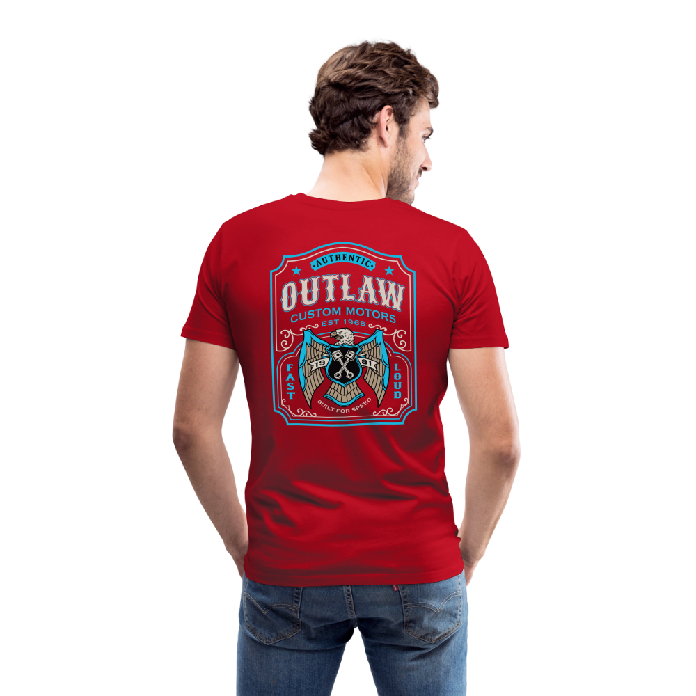 Outlaw Bike mechanic label Men’s Premium T-Shirt - red