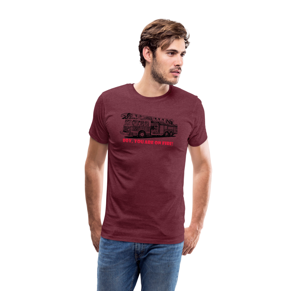 firetruck Men’s Premium T-Shirt - heather burgundy