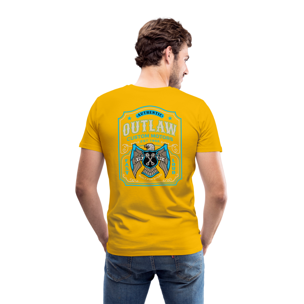 Outlaw Bike mechanic label Men’s Premium T-Shirt - sun yellow