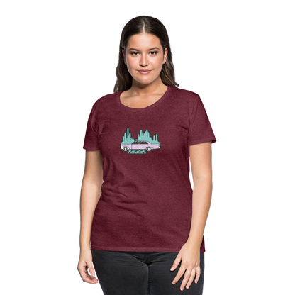 Retro Cars Women’s Premium T-Shirt - heather burgundy