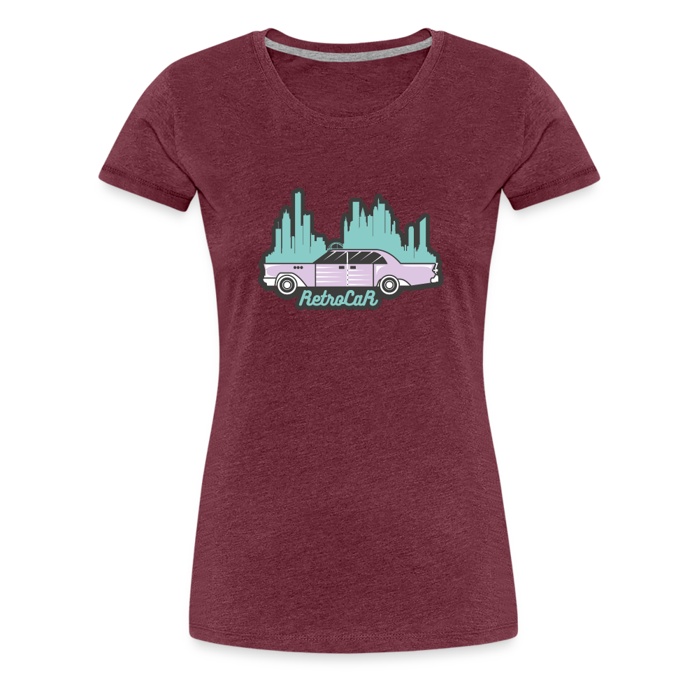 Retro Cars Women’s Premium T-Shirt - heather burgundy