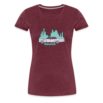 Retro Cars Women’s Premium T-Shirt - heather burgundy