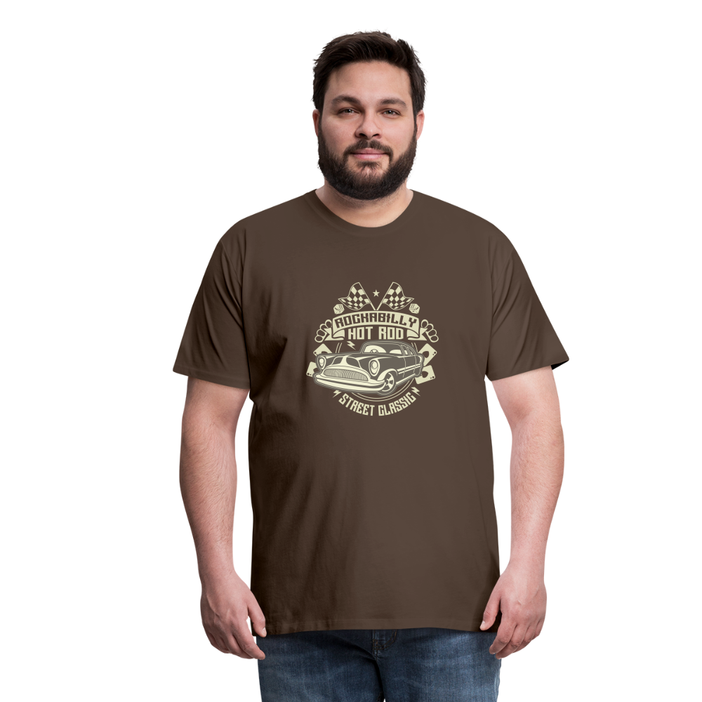 Rockabilly Hotrod Men’s Premium T-Shirt - noble brown