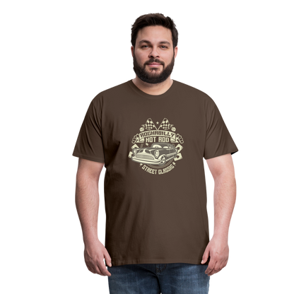 Rockabilly Hotrod Men’s Premium T-Shirt - noble brown