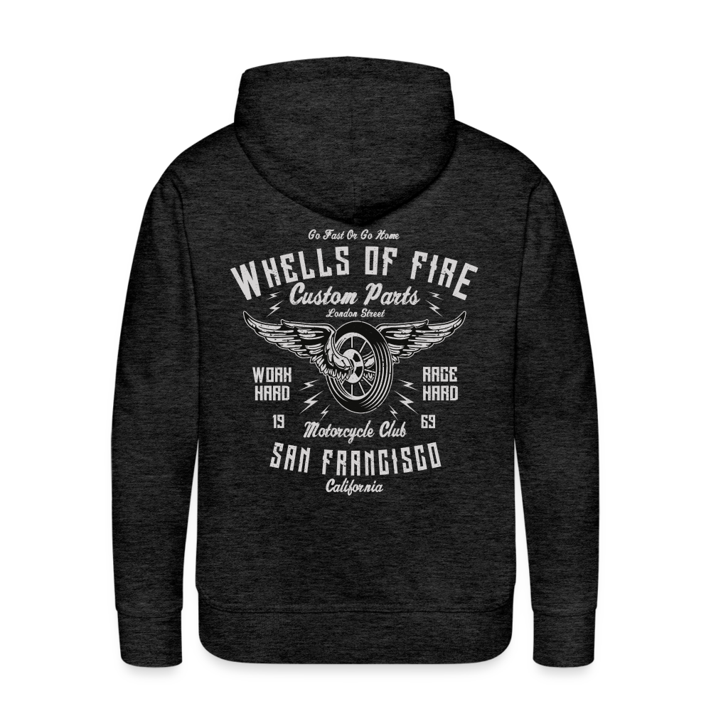 Wheels of fire 01 Men’s Premium Hoodie - charcoal grey